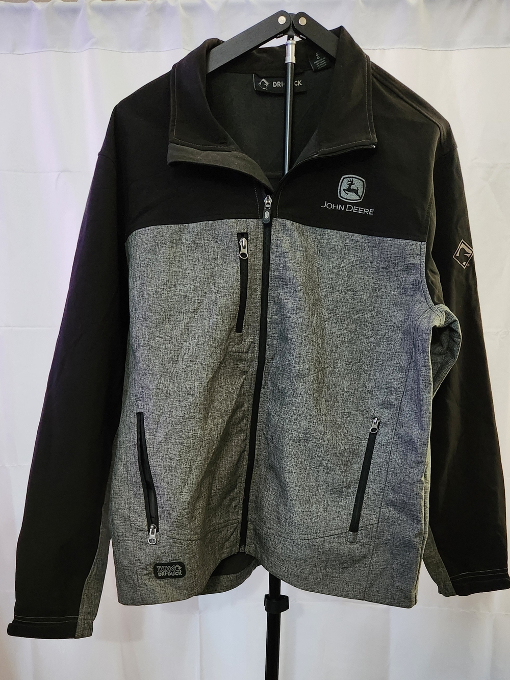 Dri Duck John Deere Men’s Black & Gray Softshell Jacket